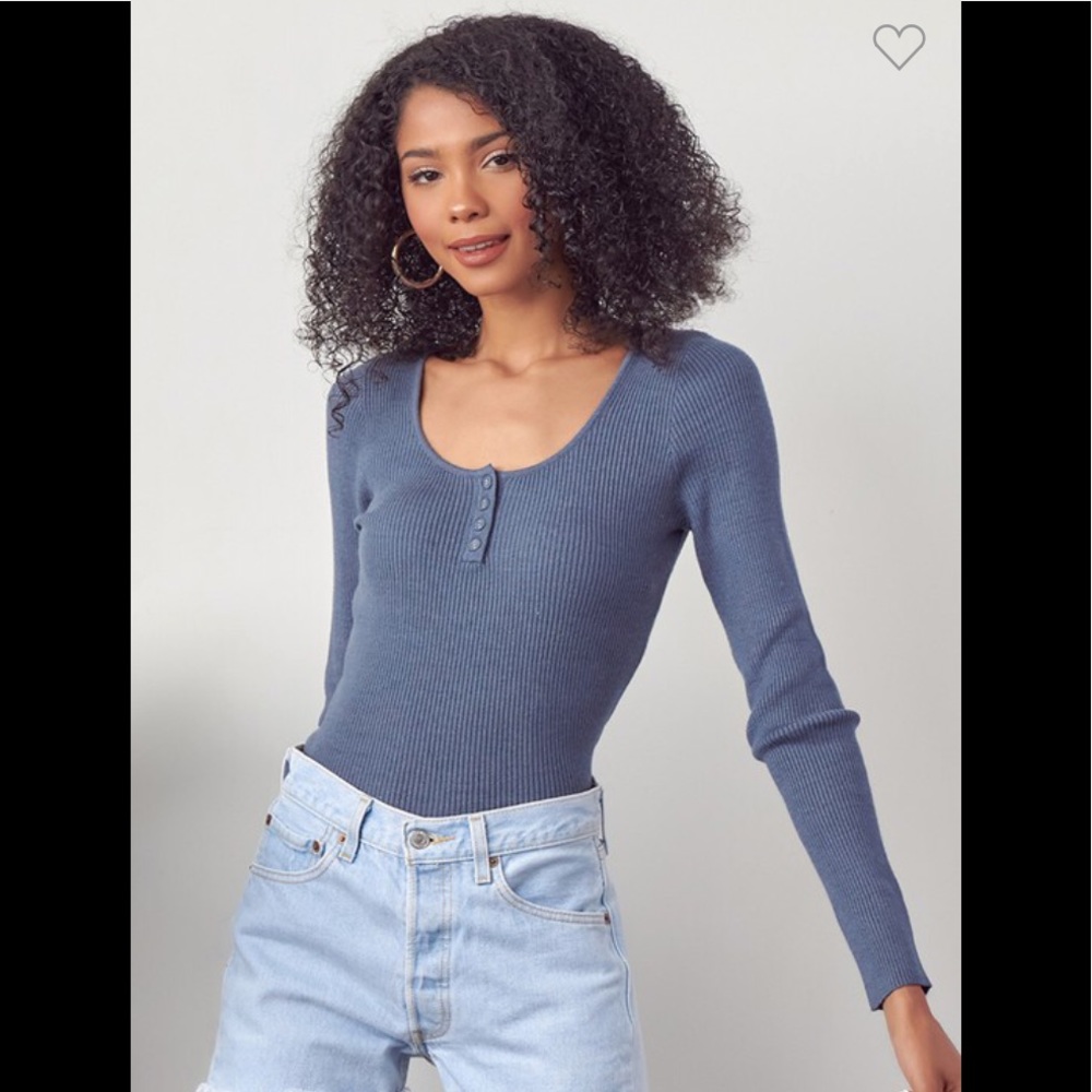 Denim Henley top